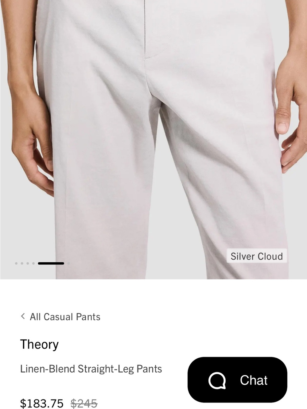 Theory Silver Cloud Linen-Blend Straight-Leg Chinos - Men